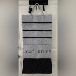 Gray Cat Organizer with Black Accents